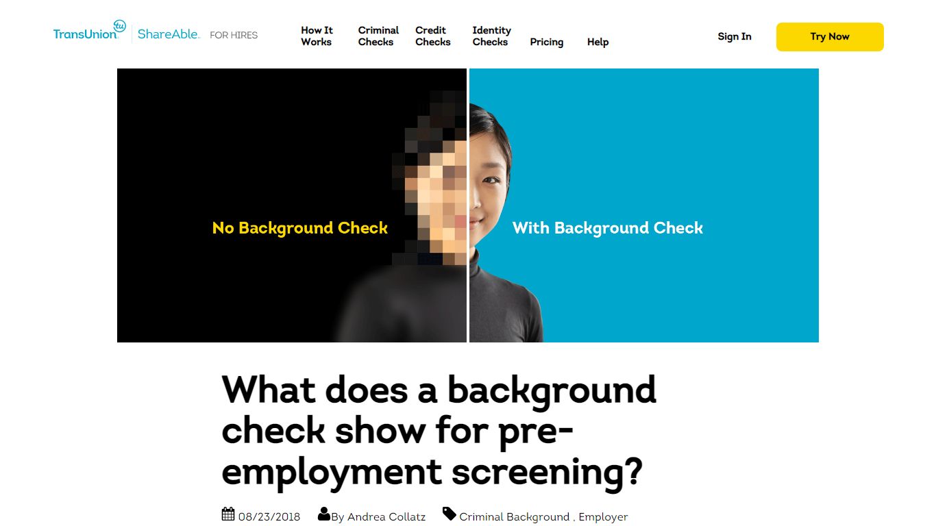 What does a background check show for pre-employment screening? - ShareAble